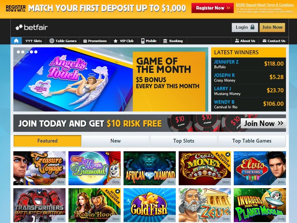 ¿Es legal el casino online de Betfair en Nueva Jersey?