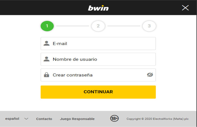 ¿Cómo registrarse en Bwin.co?