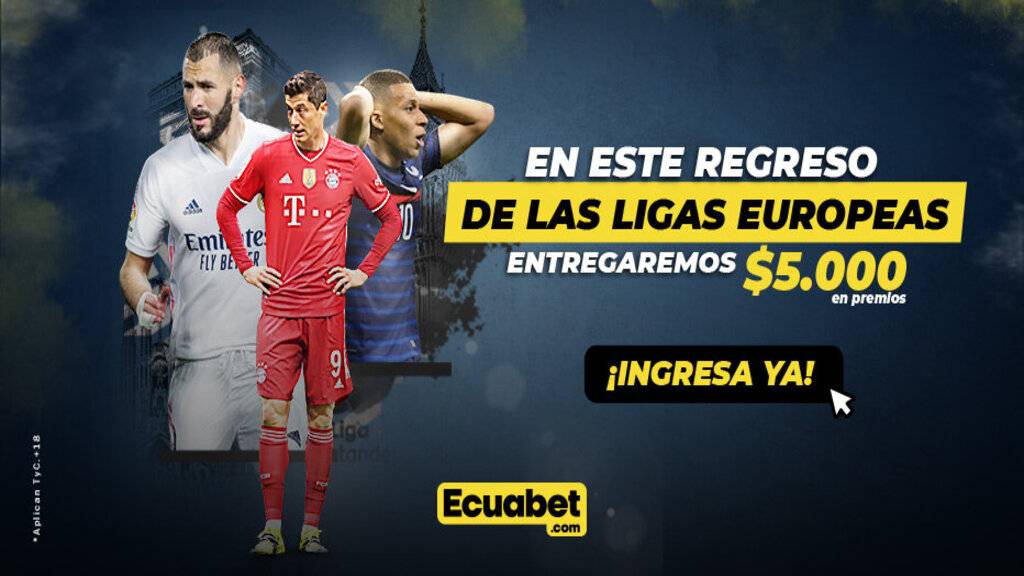 Promoción retorno de las ligas europeas en Ecuabet