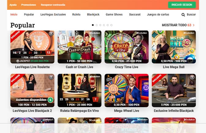 ¿LeoVegas Sport tiene casino en vivo online?