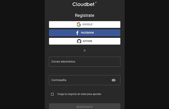 ¿Cómo registrarse en Cloudbet?