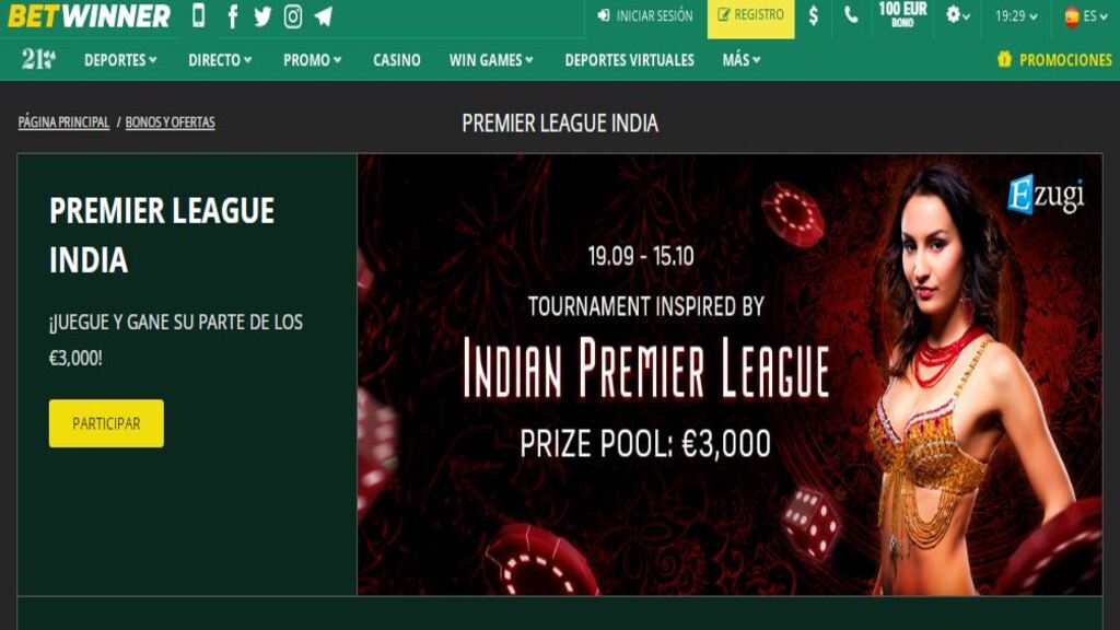 Torneo de la Indian Premier League en Betwinner
