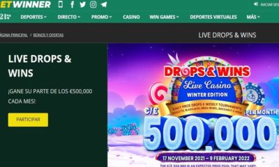 Promoción de casino en vivo Drops and Wins de Betwinner