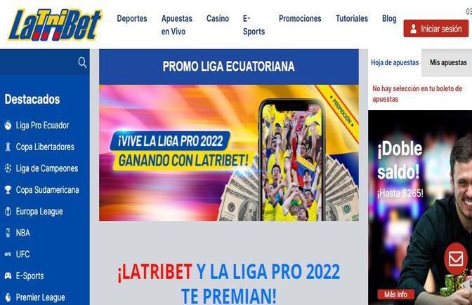Promoción liga ecuatoriana 2022 de Latribet