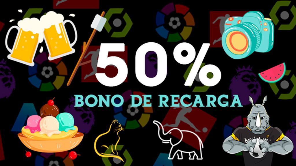 Bono del 50% en recargas de BetOBet