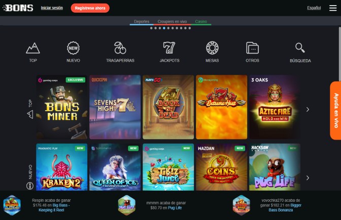 Review y opiniones del Casino de Bons.com